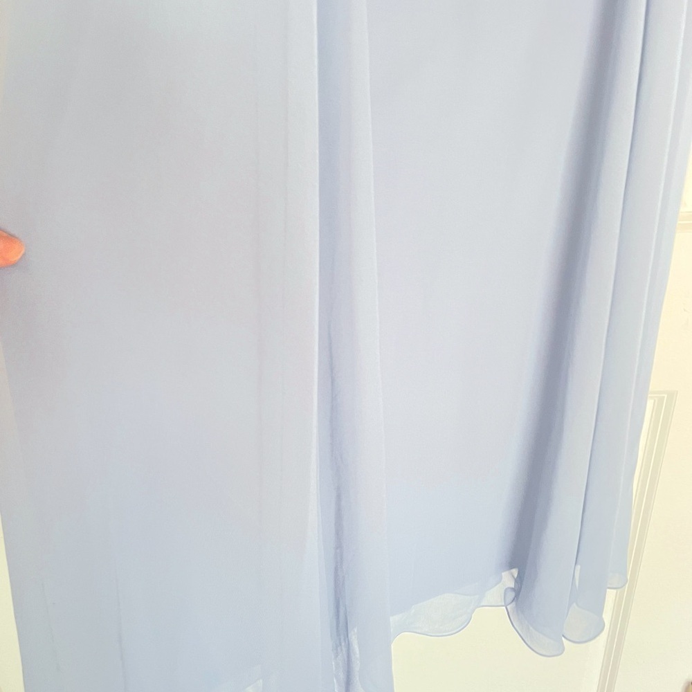 NWT J Kara Sleeveless Evening Gown Dusty Blue/Silver  Size 16 - Picture 13 of 14